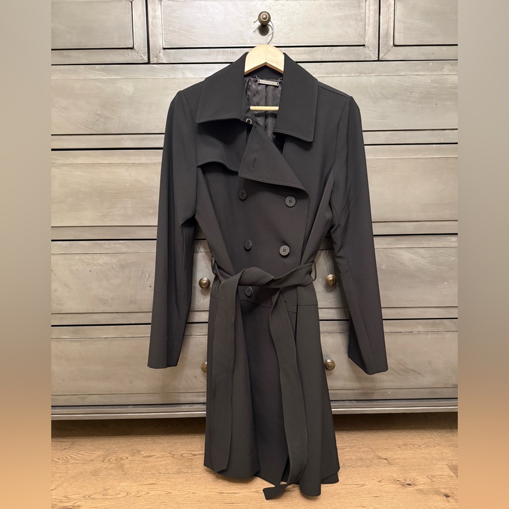 Diane von Furstenberg “Ronnie” Trench Coat – Black – Size L